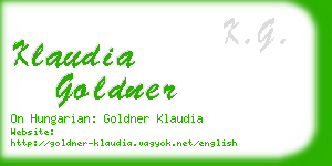 klaudia goldner business card